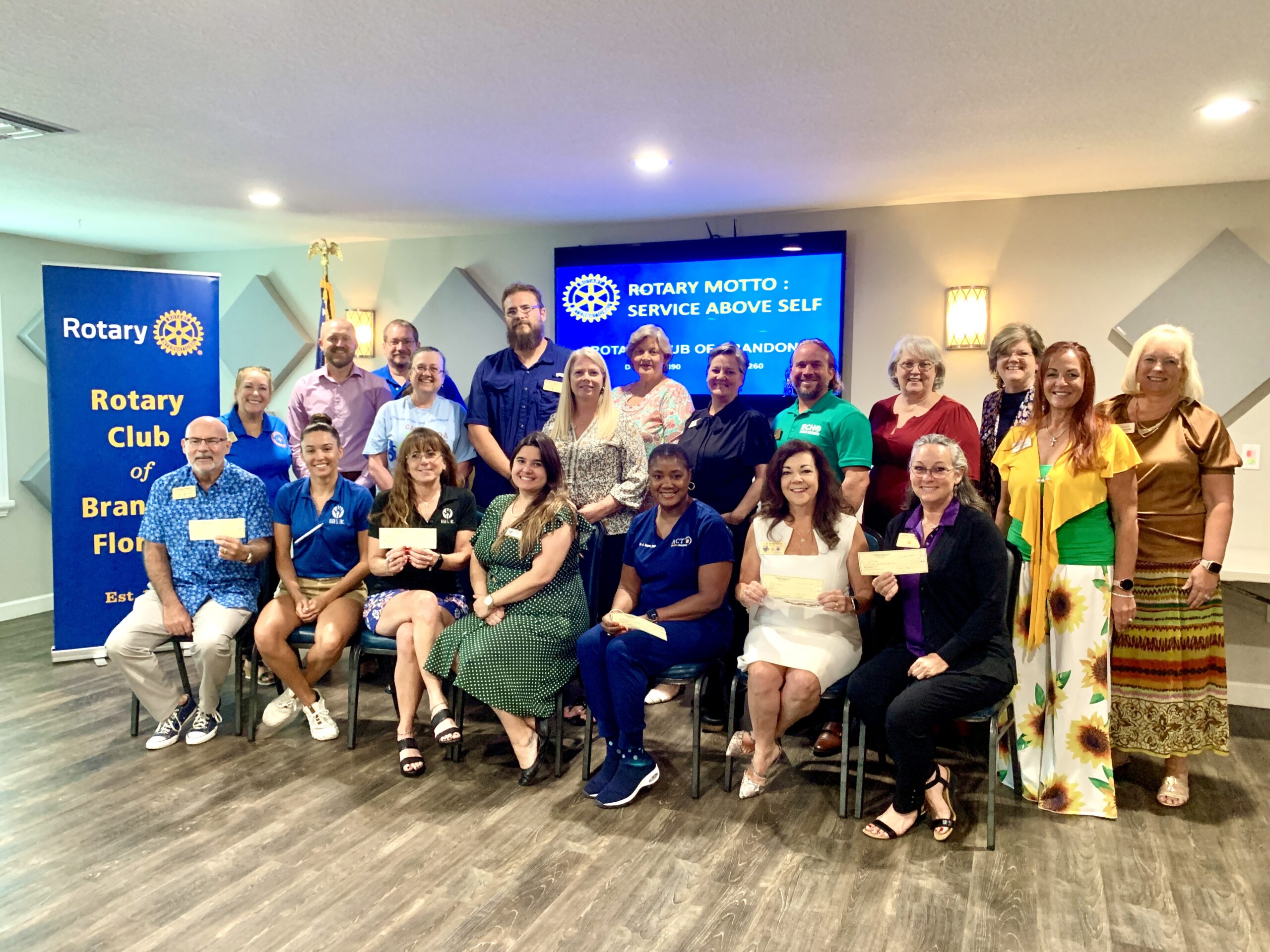 Rotary Club of Brandon donates nine charity checks